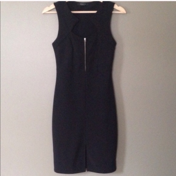 Fitted Black Body Con Pencil Dress - Picture 2 of 4